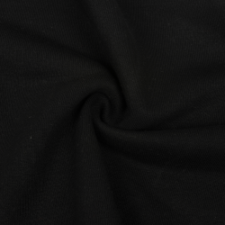 Ткань Футер 3-х нитка, Петля, цвет Черный (на отрез)  в Видном