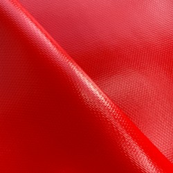 Ткань ПВХ 600 гр/м2 плотная, Красный (Ширина 150см), на отрез  в Видном