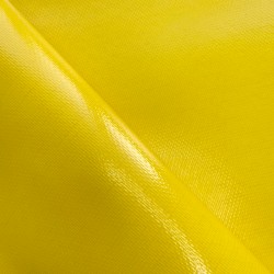 Ткань ПВХ 600 гр/м2 плотная, Жёлтый (Ширина 150см), на отрез  в Видном