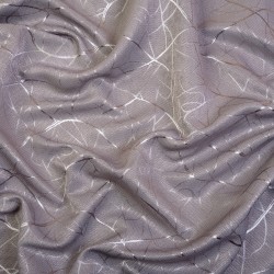 Ткань Блэкаут для штор светозатемняющая 75% &quot;Ледовое тиснение цвет Серый&quot; (на отрез)  в Видном