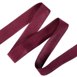 Окантовочная лента-бейка, цвет Бордовый 22мм (на отрез)  в Видном
