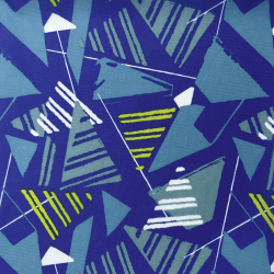 Ткань Оксфорд 210D PU, принт &quot;Лимонные треугольники&quot; (на отрез)  в Видном